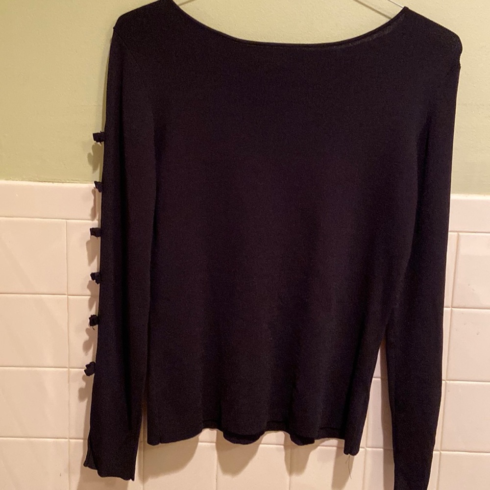 Colour works size L casual blouse top round neck long sleeve